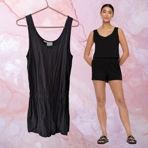 Vero Moda Viscose Romper Sleeveless Scoop Neck Black Size S